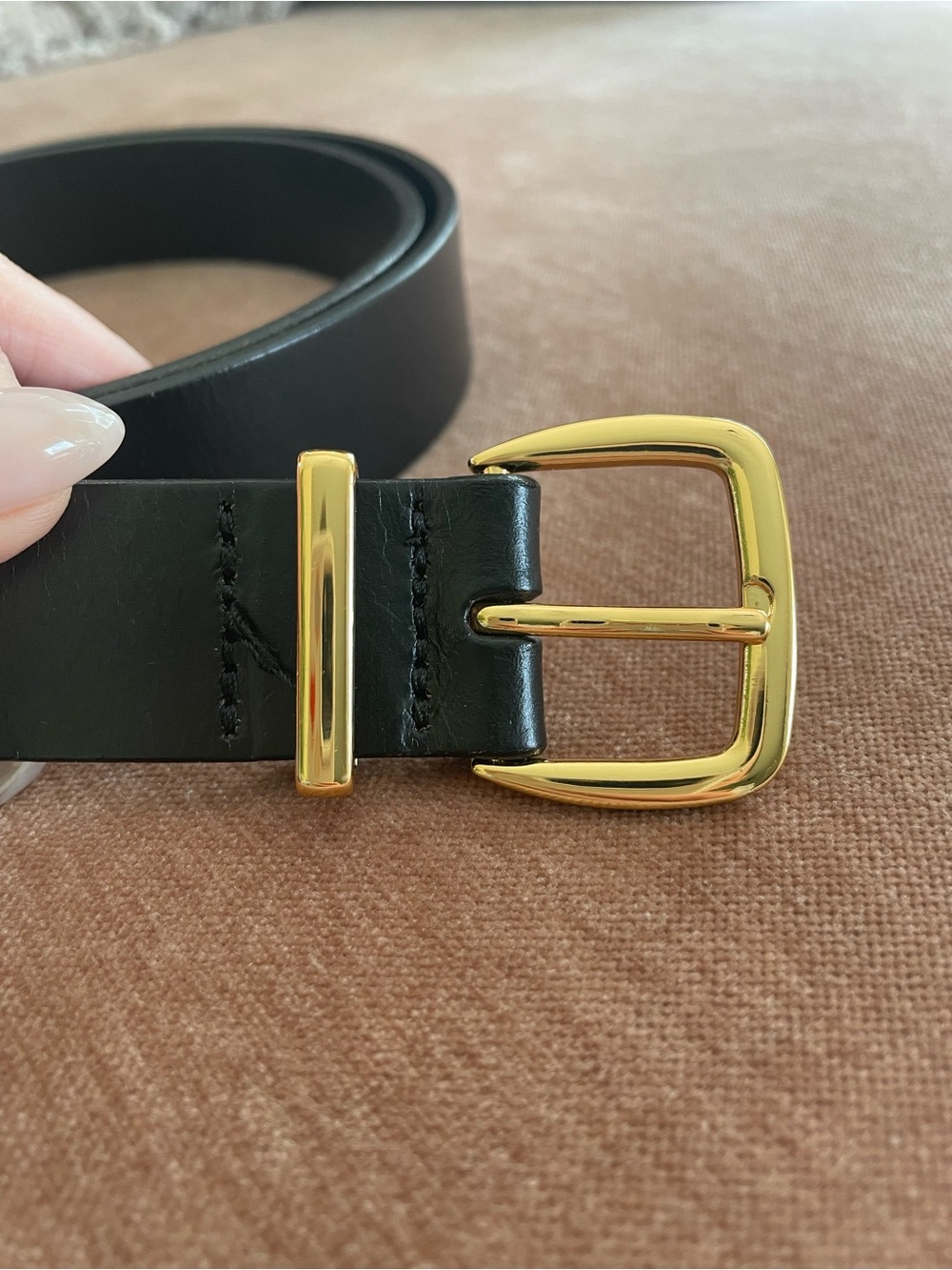 Madewell The Essential Leather Belt, black, large - Picture 2 of 7